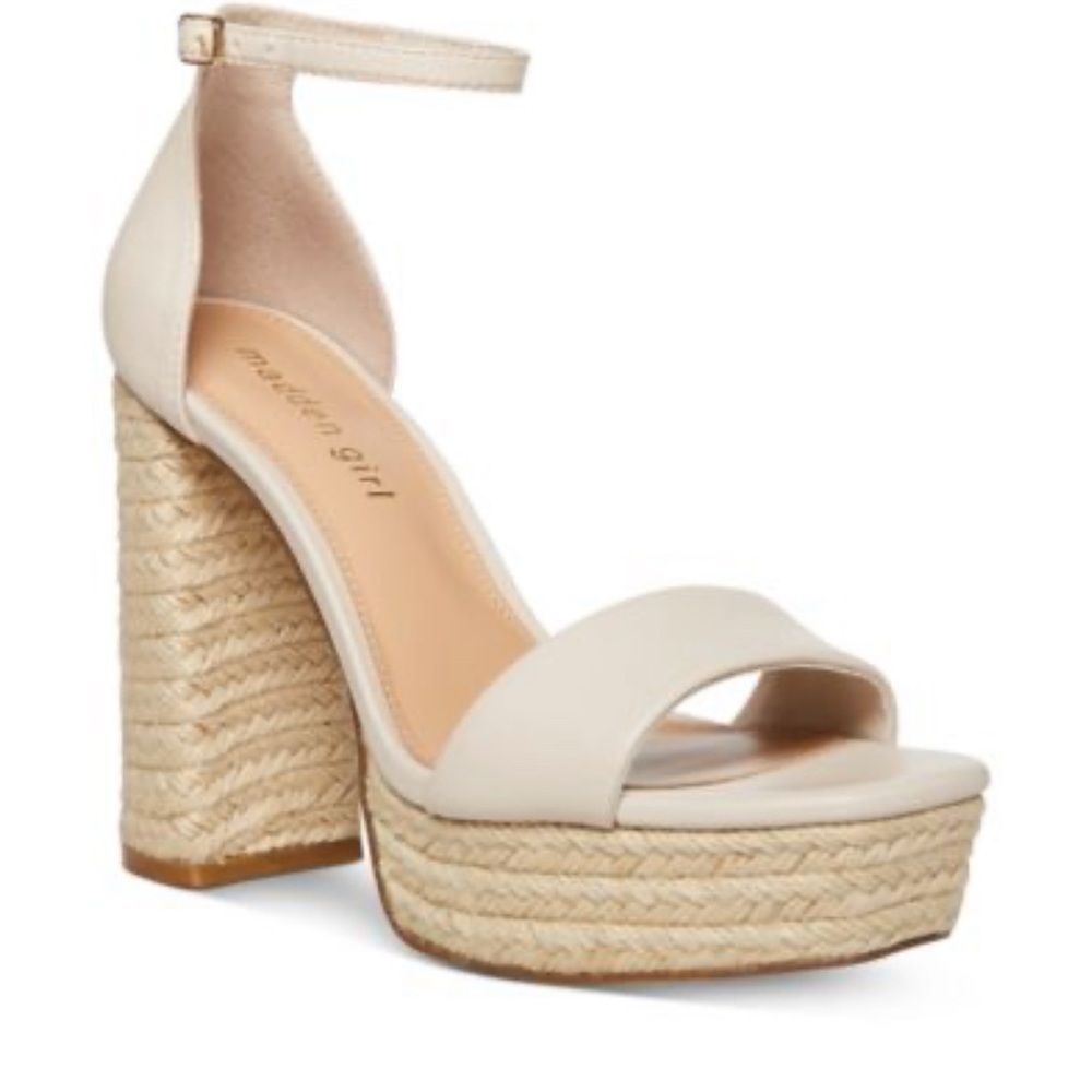 Madden Girl Cream Platform Shoes